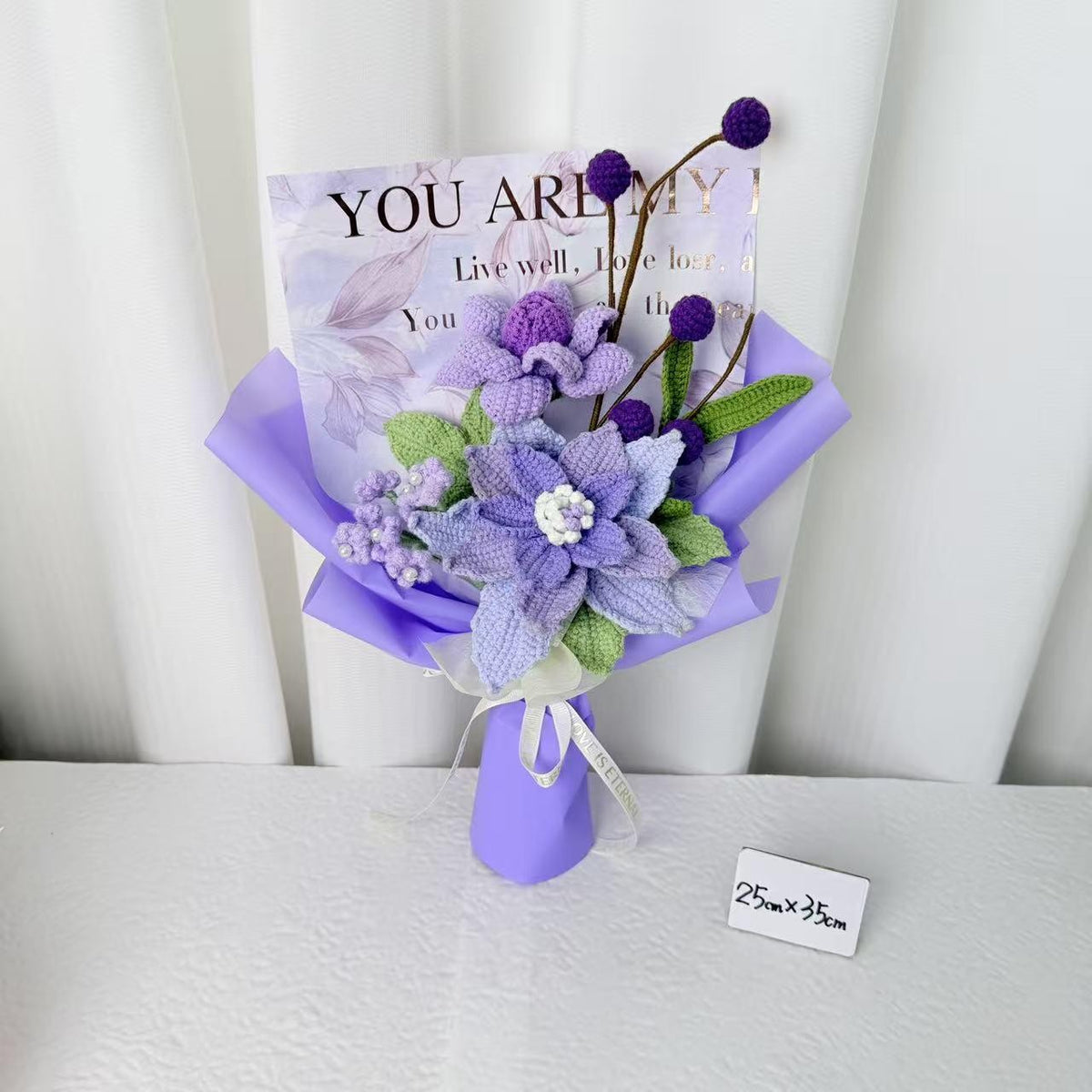 Purple Garden Crochet Bouquet