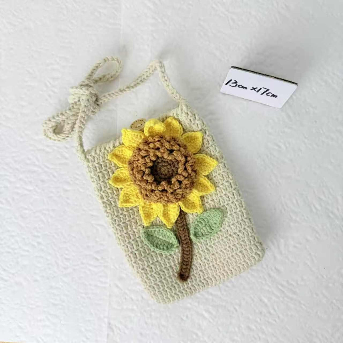 Sunflower Crochet Phone Bag