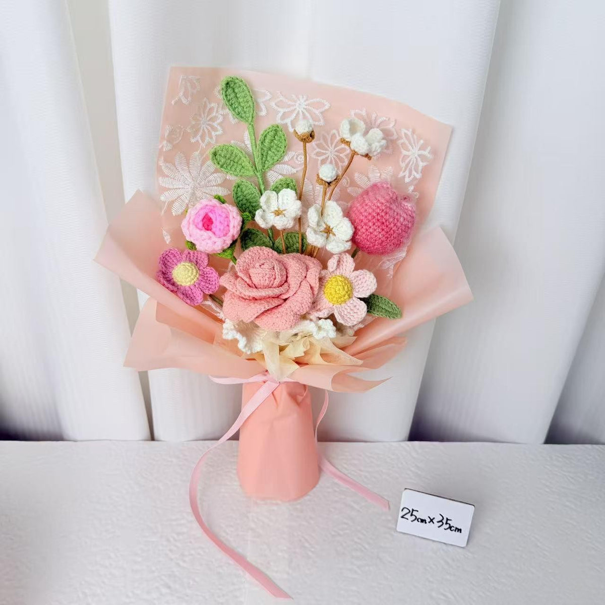 Pink Garden Statement Crochet Bouquet