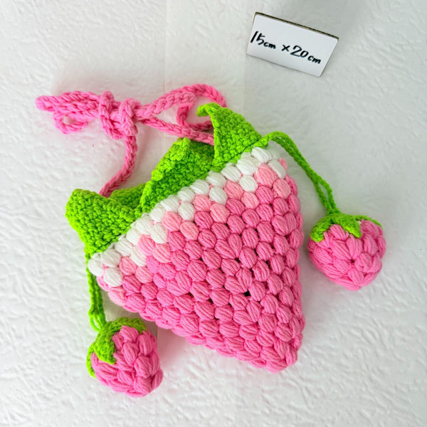 Strawberry Crochet Shoulder Bag