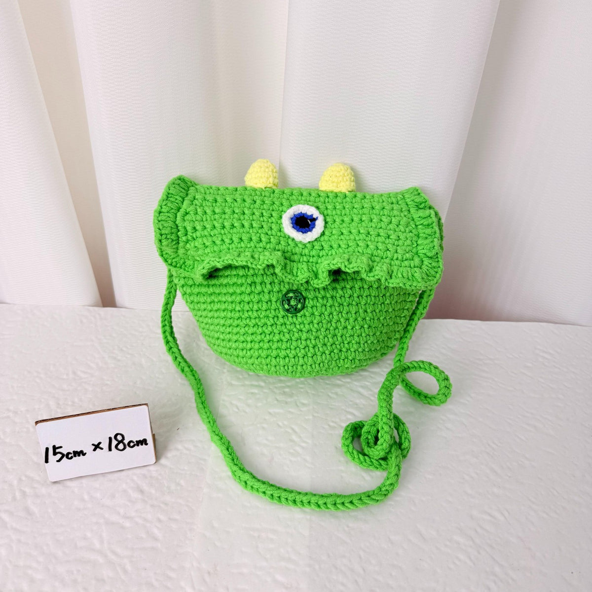 Green Monster Crochet Shoulder Bag