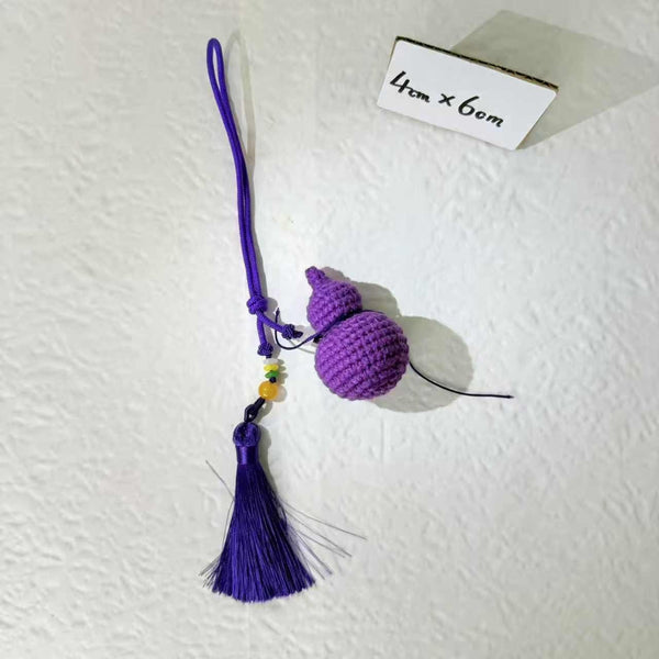 Purple Gourd Crochet Tassel Charm