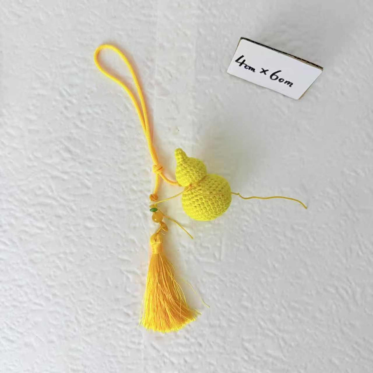 Yellow Gourd Crochet Tassel Charm