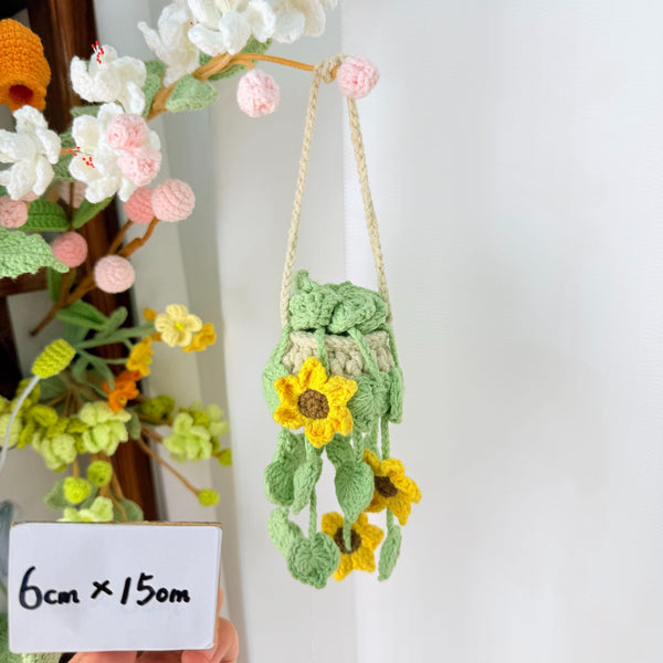 Sunflower Crochet Hanging Charm