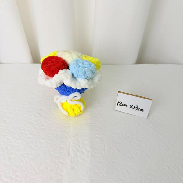 Multicolor Mini Crochet Bouquet