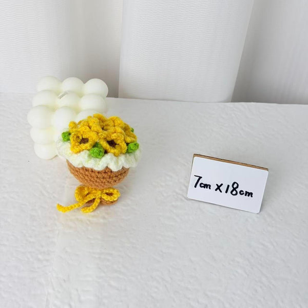 Sunflower Mini Crochet Bouquet