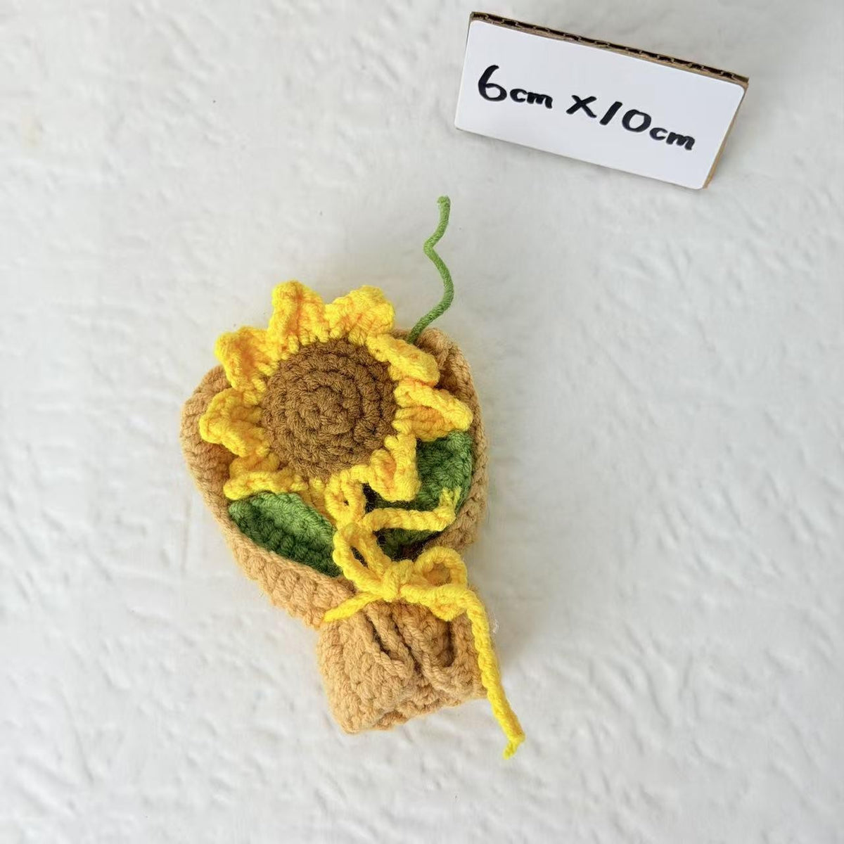 Slim Sunflower Mini Crochet Bouquet