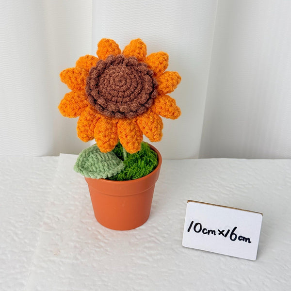 Crochet Sunflower in a Pot